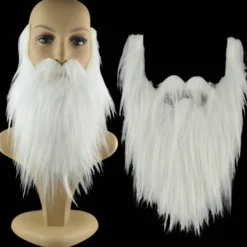 2ST Fake Beard Långt Fluff Skägg GRÅT> Tillbehör