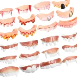 24st Falska Tänder Halloween Fula Tänder Roliga Falska Tänder Party Falska Tänder> Tillbehör