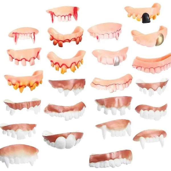 24st Falska Tänder Halloween Fula Tänder Roliga Falska Tänder Party Falska Tänder> Tillbehör