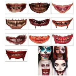 Otego 10st Halloween - Sårtatuering - Muntatueringar - Tatuering> Smink