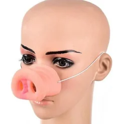 Söt Halloween gummigrisnäsa kostym med elastiskt band kostym djurmask tryne temafest mask rekvisita kött><noscript><img width=