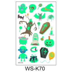 6st Halloween-tatueringar för män och kvinnor> Smink