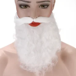 ATELA 3st julskägg Tre flanellöppna skägg/Åtta karaktärsskägg/Child Hus kan fixas jultomten skäggmask><noscript><img width=