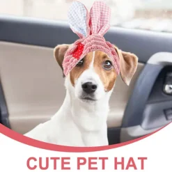 Söt Kaninöron Hatt för Små Katter och Pyttesmå Hundar Kostymtillbehör i Rosa Material för 1 st[YJD] 31.00X19.00X2.00CM><noscript><img width=