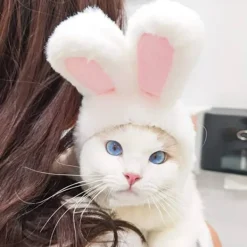 Söt kostym kaninhatt med öron för katter och små hundar festdräkt påsk husdjursaccessoar huvudbonad> Huvudbonader