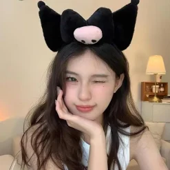 FMYSJ Söt Kuromi Öronhuvudband Plysch Hårband Festdräkt Cosplay Kvinnor Flickor Kreativa Gåvor (FMY)><noscript><img width=