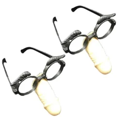 2st Långnäsa Glasögon Roligt Intressant Rolig Scenrekvisita Festtillbehör Näsglasögon För Festival Halloween> Tillbehör