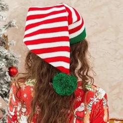 Söt Mössa, Vintermössa - Varm Stretchig Julmössa - Festliga Mössor, Unisex Tomtemössa för Julafton, Sammankomster, Daglig Användning> Huvudbonader