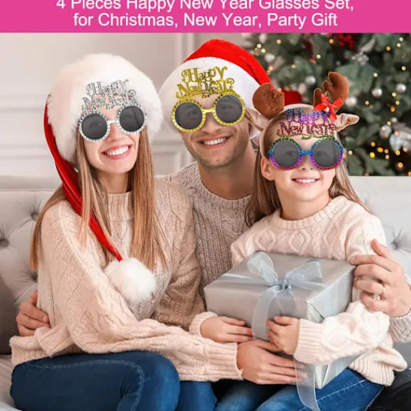 JL st Nyårsglasögon, Festliga Nyårsglasögon, 2025 Glasögon, Roliga Glasögon, Roliga Fotobåsrekvisita> Tillbehör