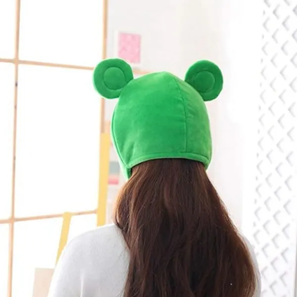 Söt plysch groda hatt halsduk mössa festkläder cosplay kostym> Huvudbonader