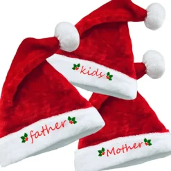 ATELA 3st Plysch julmössa Familj Kort plysch julmössa Juldekoration Tillbehör> Tillbehör