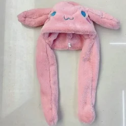 Söt Sanrio-hatt Cinnamoroll Tillbehör Kawaii Håll Varmt Lagringshatt Öron Rör Sig Anime Mjuk Leksak för Flickor Present - Perfekt 5> Huvudbonader