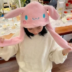 Söt Sanrio-hatt Cinnamoroll Tillbehör Kawaii Håll Varmt Lagringshatt Öron Rör Sig Anime Mjuk Leksak för Flickor Present - Perfekt 5><noscript><img width=