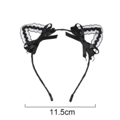 Söt Spets Kattöron Mask Cosplay Hårband Dam A><noscript><img width=