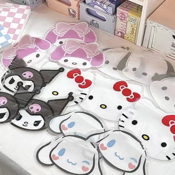 HEET 10st Transparent Ziplock Bag HelloKitty Kuromi Konserveringsmedel Ba> Masker