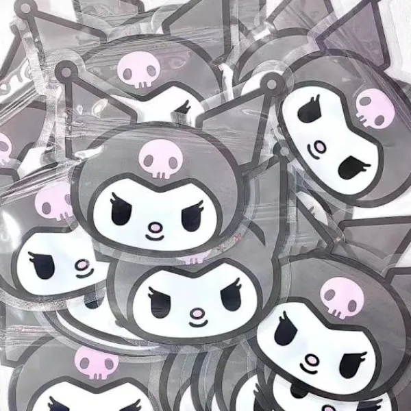 HEET 10st Transparent Ziplock Bag HelloKitty Kuromi Konserveringsmedel Ba> Masker