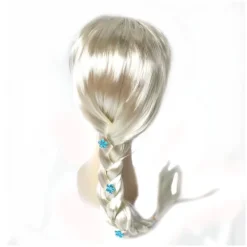 1st Vacker Vuxenperuk Ljusblonda Flätor Utklädnad> Peruker