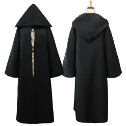 KOOLYou Star Wars Obi-wan Kenobi Jedi Knight Vuxen kostym mantel kostymer Cosplay Halloween XL black> Dräkter