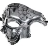 Steampunk Metal Cyborg Venetiansk Mask, Maskeradmask för Halloween Kostymfest/Phantom of the Opera/Mardi Gras Bal> Masker