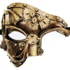 Steampunk Metal Cyborg Venetiansk Mask, Maskeradmask för Halloween Kostymfest/Phantom Of The Opera/Mardi Gras Bal> Masker