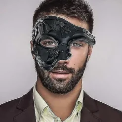 Steampunk Metall Robot Venetiansk Mask, Halloween Kostymfest / Fantomen på Operan> Masker