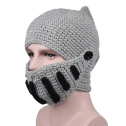 Stickad mössa Vintermössa GRÅ><noscript><img width=