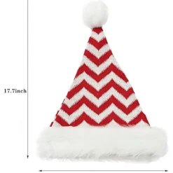 Stickad tomtemössa, julmössa för vuxna, unisex vit Comfort Plus[SL]><noscript><img width=