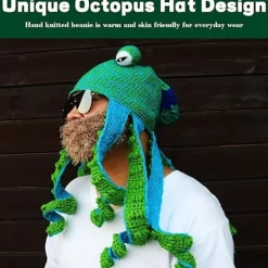 Stickade vinterhattar, Pot Belly Octopus Squid Hats, Hattar - Nyhetshattar, Octopus Head Hats, Animal Hats - Octopus Costume Hats><noscript><img width=