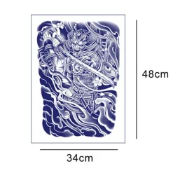 Stor Full Rygg Bröst Tatuering Stora Tatuering Klistermärken Temporära Tatueringar Vattentät Flash> Smink