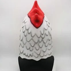 Stor kuk djurhuvudmask exklusiv latex tecknad kycklinghuvud Halloween kycklingdräktmask> Masker