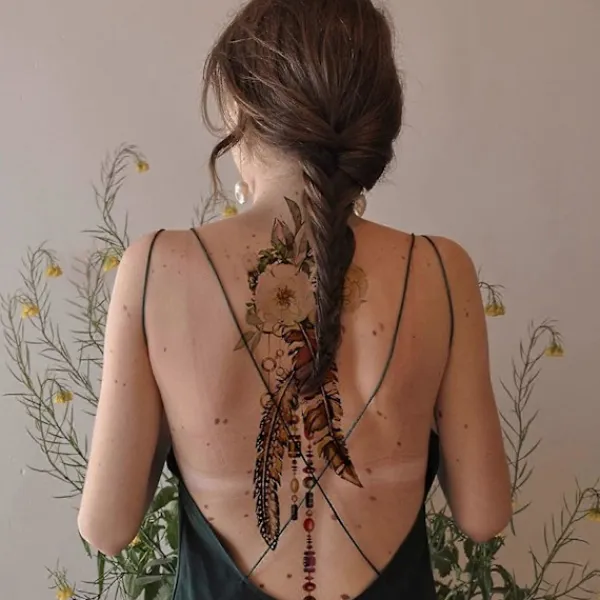 Stora Blommiga Tatueringar för Kvinnor Tillfälliga Tatueringar Ärm Vattentät Långvarig Realistisk Falska Tatueringar Ärm Tatueringar Kroppskonst Arm Tatuering Dekaler fo | Fyndiq> Smink