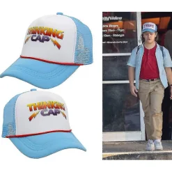 Stranger Things 4 Hellfire Club Dustin Cosplay Hat Thinking Cap> Huvudbonader