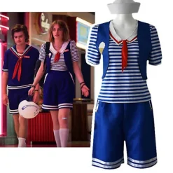 Stranger Things Robin Scoops Ahoy Cosplay Halloween Costume Uniform Fancy Dress ens Adults FPD M> Dräkter