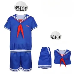 Stranger Things-serie cosplaydräkt, film- och anime-stil, glassbutiksbiträde manlig rollspelsdräkt. XXL><noscript><img width=