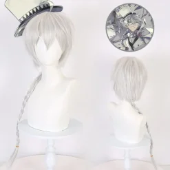 Stray Dogs Bungo Cosplay Nikolai Gogol Ljussilver Peruk Hallowe> Peruker