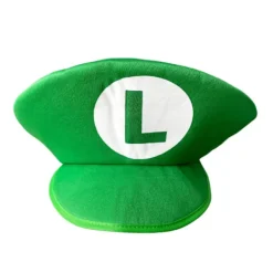 Super Mario Bros. Luigi Cartoon Cosplay Hatt Klassisk Leksak Anime Figur Halloween Roliga Kläder Unisex Barn Vuxen Hatt Röd och Grön><noscript><img width=