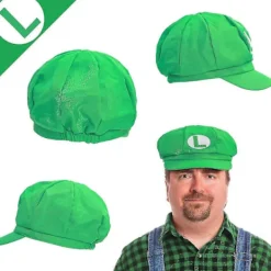 FMYSJ Super Mario Bros Mario Och Luigi Hattar Mustascher Elastiska Hängslen Handskar Knappar Cosplay Kostym (FMY)> Tillbehör