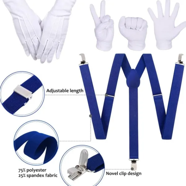 Super Mario Bros Mario och Luigi Hattar Kepsar Mustascher Handskar Knappar Cosplay Kostym> Tillbehör