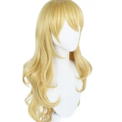 DMstore Super Mario Prinsessa Peach Blond Långt Hår Peruk Halloween Party Cosplay Peruk (FMY)> Peruker