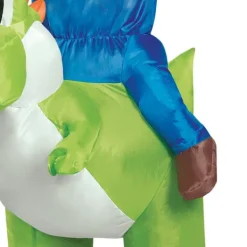 Super Mario Uppblåsbar Kostym, Mario Rider På Yoshi Barn One Size_tfrf 1><noscript><img width=