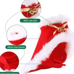 Super Söt Husdjurs Julkappor Set om 2 - Justerbar Tomteluva -><noscript><img width=