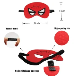 Superhero Masks Party Favors - 32 Pack Felt and Elastic Masks for Kids><noscript><img width=