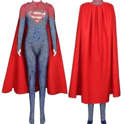 LAIQIANKUA Superhjälte Supergirl Cosplay Dräkt Halloween Zentai Kappkostym För Barn Vuxen> Dräkter