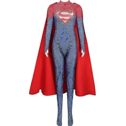 LAIQIANKUA Superhjälte Supergirl Cosplay Dräkt Halloween Zentai Kappkostym För Barn Vuxen> Dräkter