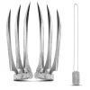 FMYSJ Superhjälte Wolverine-klor för vuxna - Set med 2 silverfärgade vargklor för Halloween Cosplay Rekvisita Kostymtillbehör (FMY)> Tillbehör