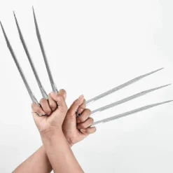 FMYSJ Superhjälte Wolverine-klor för vuxna - Set med 2 silverfärgade vargklor för Halloween Cosplay Rekvisita Kostymtillbehör (FMY)><noscript><img width=