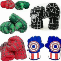 Superhjältehandskar: Barnens stansnings- och boxningsnävar leksakspresent, kompatibel med Smash Hands, som Hulk & Ironman> Tillbehör