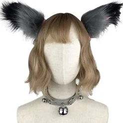 Svans och öron set, lång rävsvans cosplay konstgjord päls räv varg svans kit med öron och ring krage för barn flickor pojkar tonåringar kvinnor fest | Fyndiq> Tillbehör