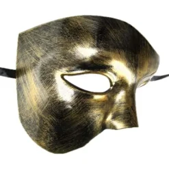 (Svart Guld) Vintage Maskerad Mask Phantom of the Opera Ett Öga> Masker