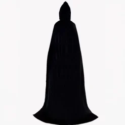 Svart Kappa med Huva Darth Vader Kappa Medeltida Kappa Kappa Rock Satin Karneval Halloween Juldräkt Vuxna (L)> Dräkter